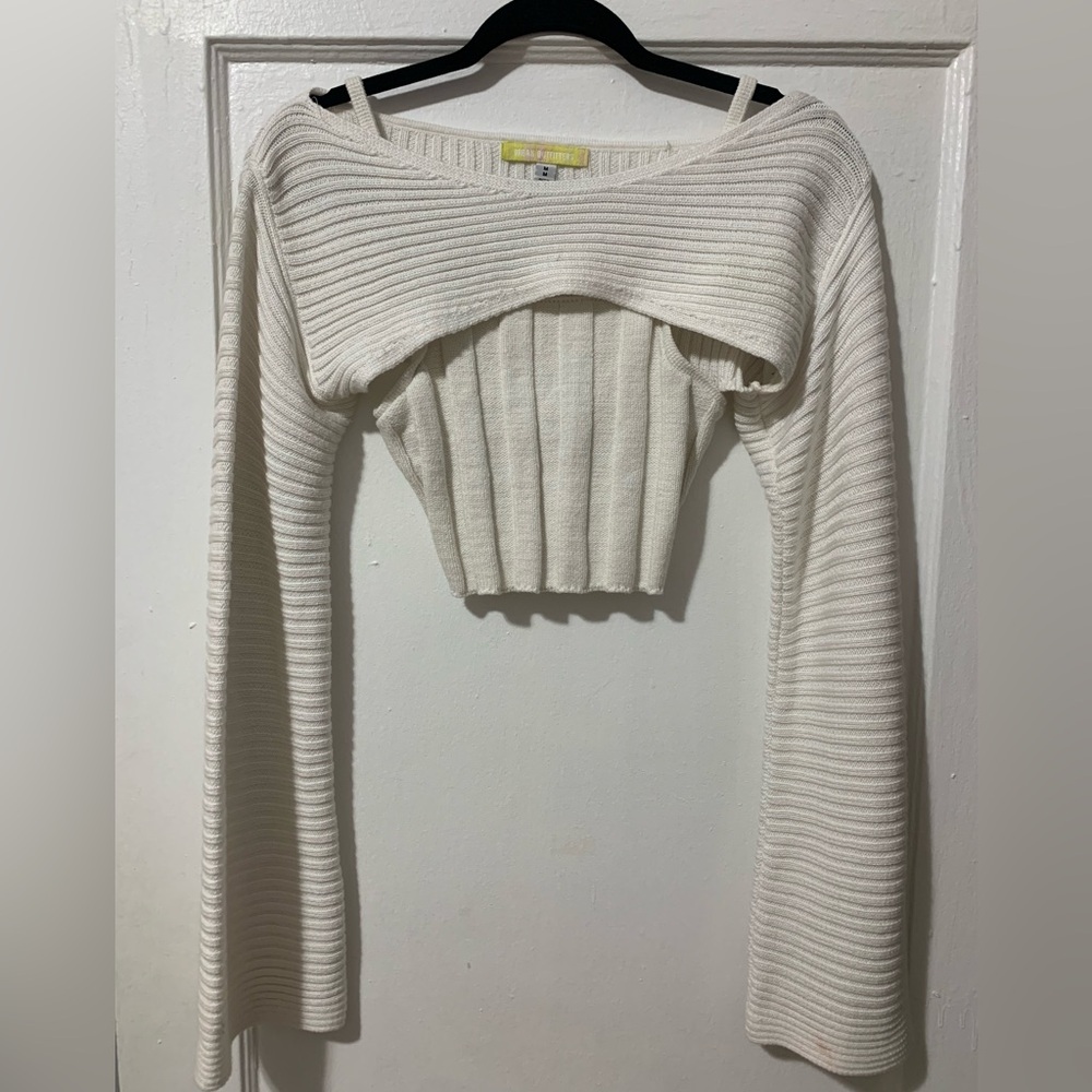 Two-piece knit tank top and sweater